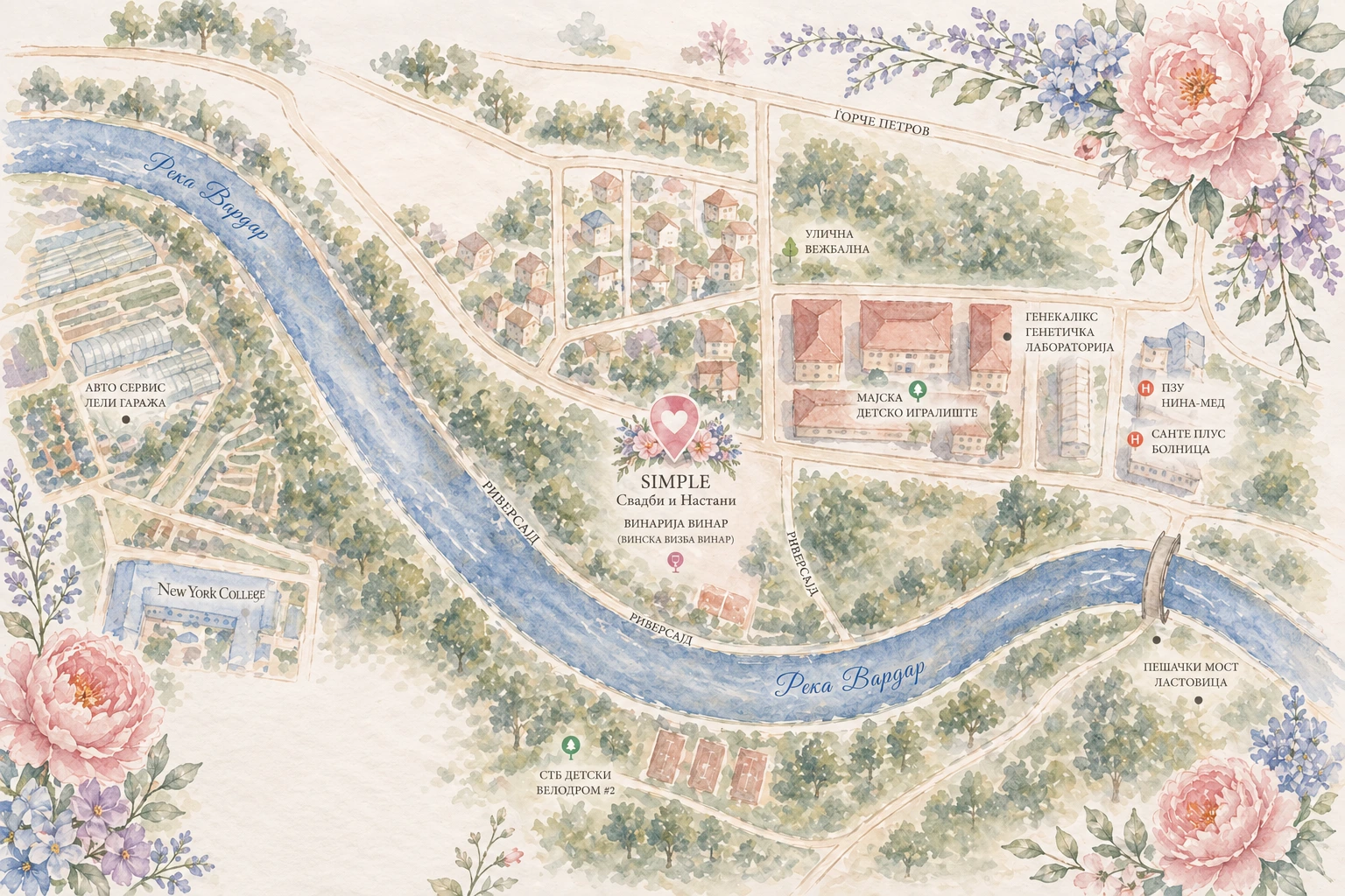 Wedding venue map — click to open in Google Maps